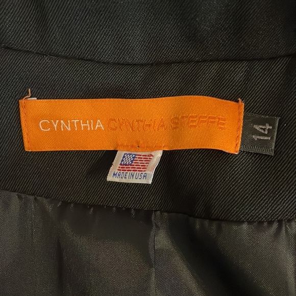 Cynthia Steffe Black Wool Blazer Size 14 - Picture 14 of 15